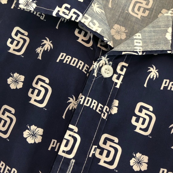 San Diego Padres Tropical Button Shirt - Picture 2 of 3